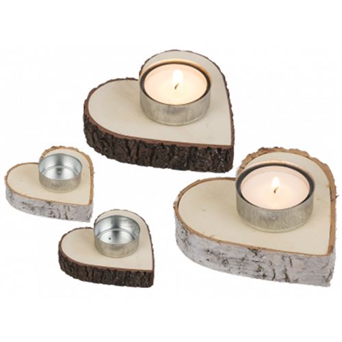 bougeoir cur bois nature 10cm