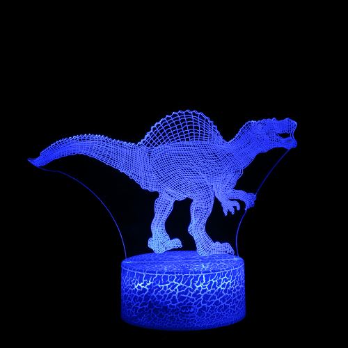 Dinosaures 3D LED lampe lumineux bureau optique lumière nuit avec 7 couleurs Kiliaadk194