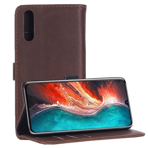 Etui en PU vieux flip café pour votre Huawei P30