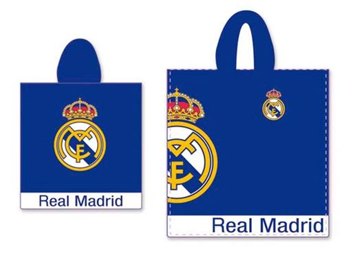 Real Madrid C.F. Poncho de plage blason 60 x 60 bleu