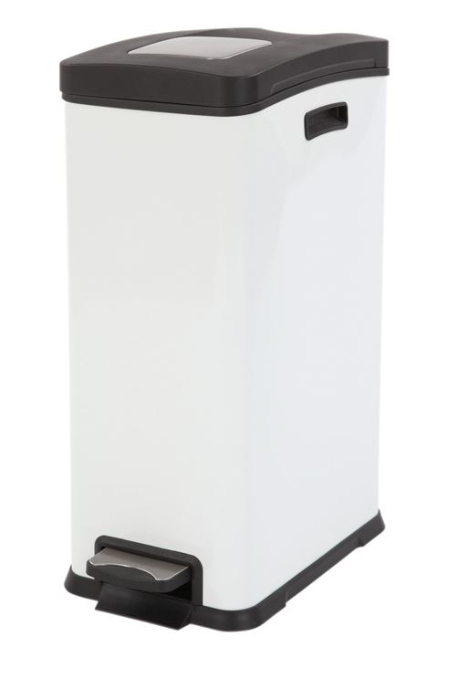 Poubelle rejoice step bin 30l blanc, eko