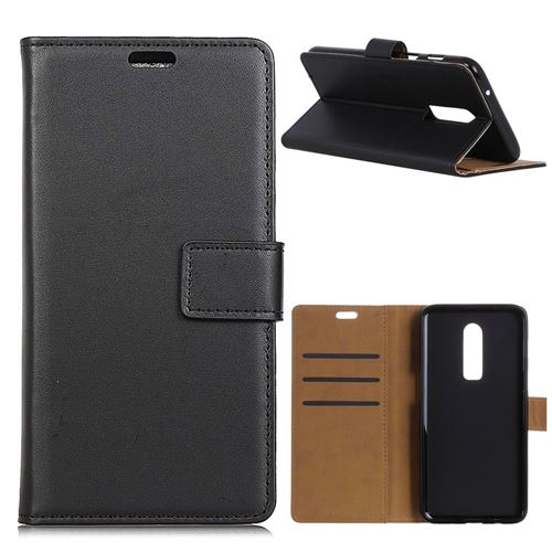 Etui en PU en noir pour votre OnePlus 6