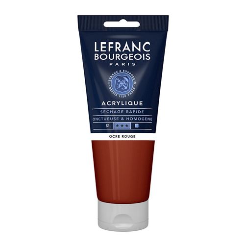Lefranc Bourgeois - Peinture - peinture acrylique - ocre rouge - opaque - satin - fine - 200 ml