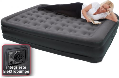 Happy People matelas pneumatique 2 places 203 x 157 x 47 cm noir/gris