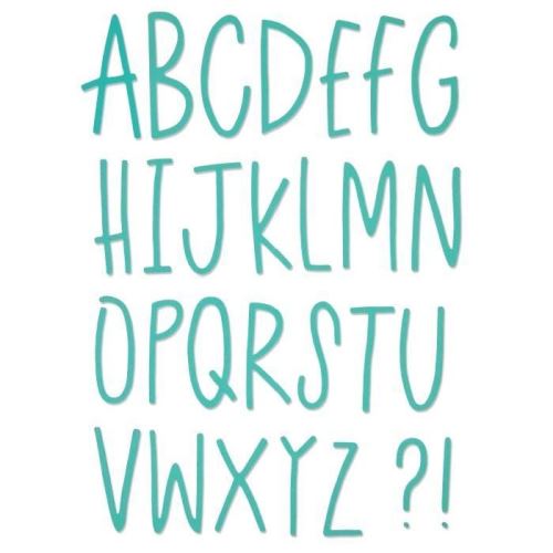 Sizzix matrice de découpe thinlits set 28 pieces - lettres délicates siz661040