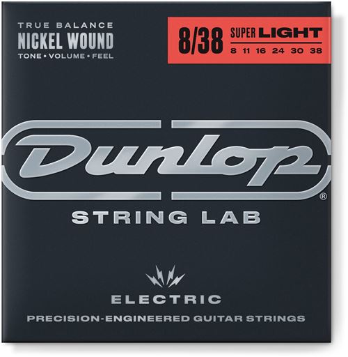 Dunlop Jim Nickel Plated Steel Nickel 08-38 Jeux De Cordes Électriques 008 - Image 1