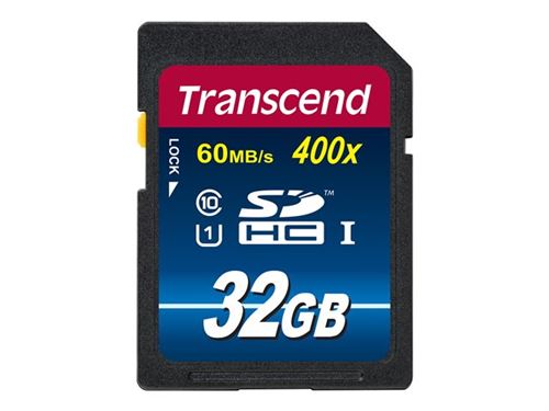 Transcend SDHC Class 10 UHS-I (Premium) - carte mémoire flash - 32 Go - SDHC UHS-I