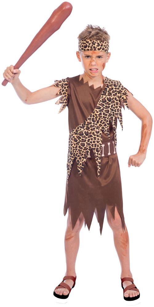 Amscan costume Garçon primitif 4-6 ans marron 3-pièces