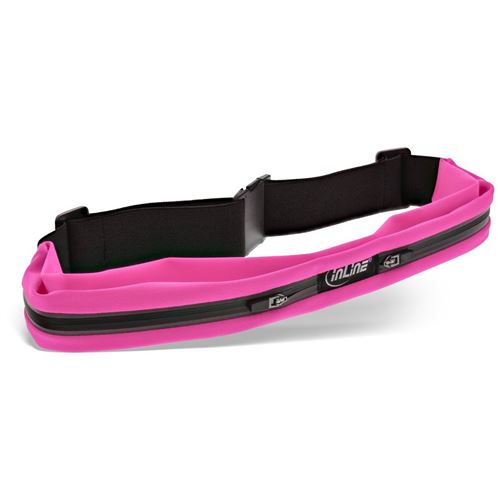 Sac de ceinture sport InLine® Duo rose, extensible, tour de taille 78-125cm