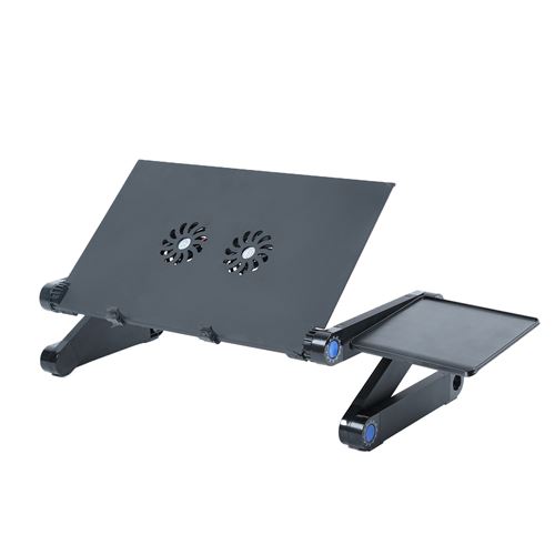 Ventilateur de refroidissement Bureau d'ordinateur portable réglable  Pliable Bureaux d'ordinateur portable Support Tv Lit Pc Lapdesk Table  Support avec tapis de souris