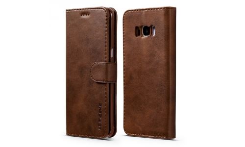 Etui type portefeuille pour Galaxy-S8+ coloris marron gamme LC.IMEEKE