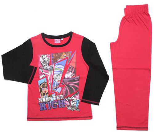 Monster High pyjama fille en coton rose