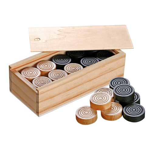 Jeu de pions en bois pour dames française