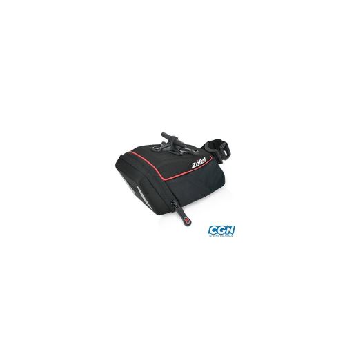 Sacoche selle zefal iron pack l-tf noire 0,8l fixation t-fix rails de selle (systeme univ