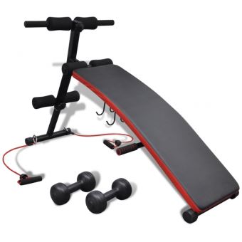 Casasmart Banc De Musculation Reglable Avec Elastiques Et