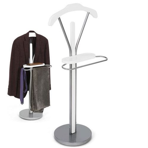 Valet De Chambre Porte Vetements Blanc 108 X 45 X 30 Cm