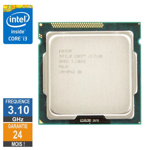 Processeur Intel Core I3-2100 3.10Ghz Sr05C Fclga1155 3Mo