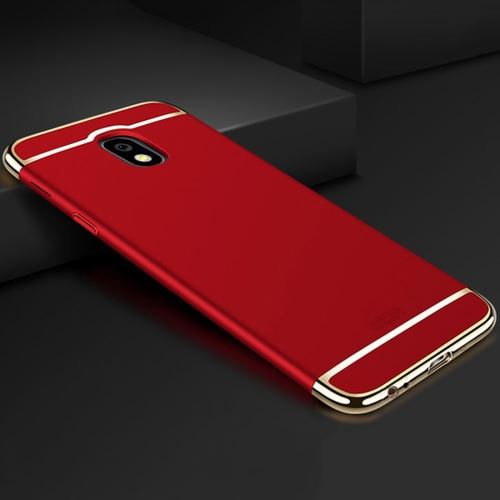 Galaxy J3 (2017) (EU Version) Rouge Coque Protection Plastique Effet Métal Brillante ALS46776