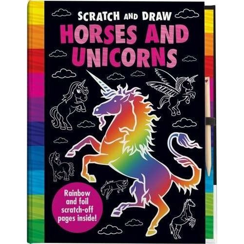 Livre À Gratter Et À Dessiner Horses And Unicorns