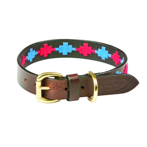 Meilleurs prix pour Weatherbeeta - Collier POLO - Chien (M) (Marron/ rose/ bleu) - UTWB1260