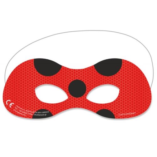 set 6 masques en carton ladybug miraculous pour enfant deguisement fete