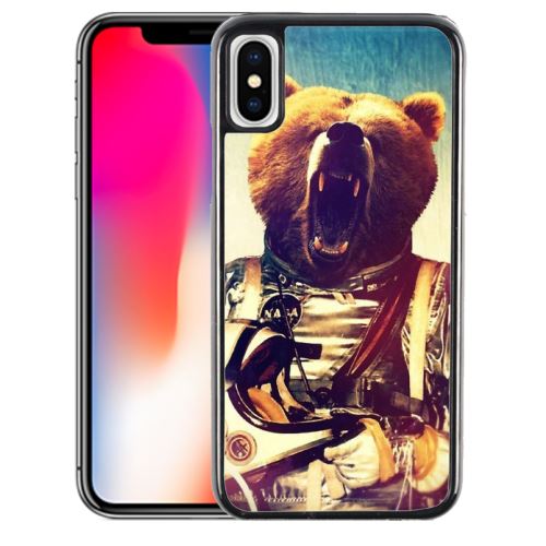 Coque pour iPhone XS astronaute ours