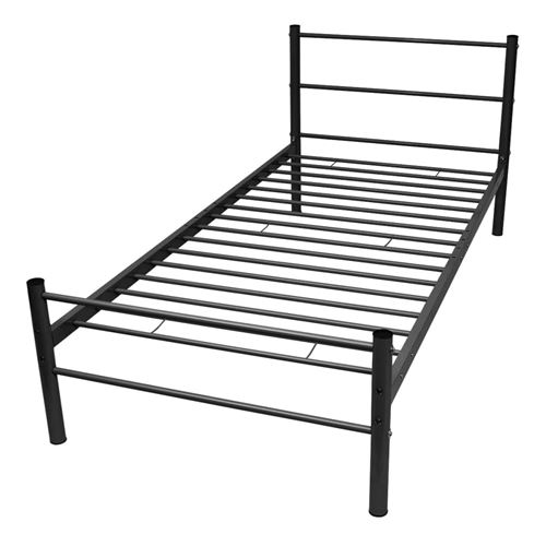 vidaXL Cadre de lit Métal Noir 90 x 200 cm