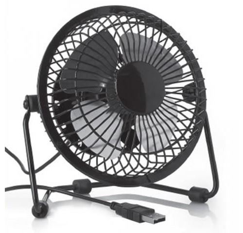 Ventilateur USB pour le bureau /desktop | Faible bruit, 2 vitesses, 360 degrs de rotation | Facile transporter | Noir