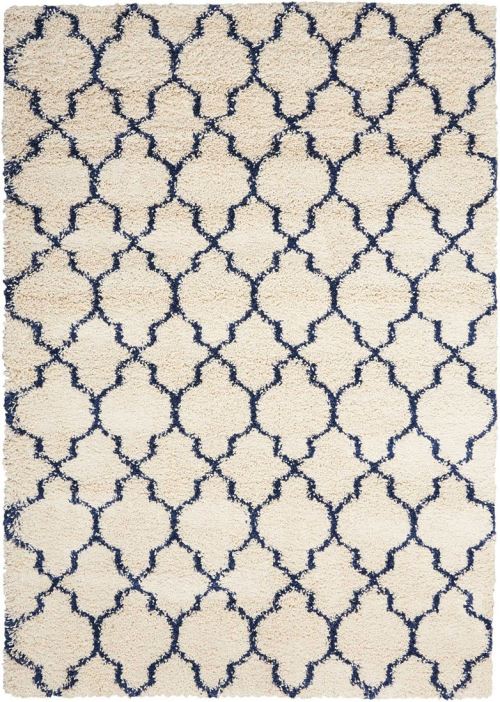 Nourison Persian Crown Tapis en polypropylène 1,80 x 1,19 cm Amore-Ivoire-Bleu