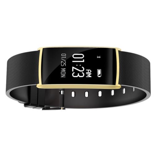 Bracelet de montre intelligente de bracelet de fréquence cardiaque imperméable Bracelet IP67 de N108 OLED Doré