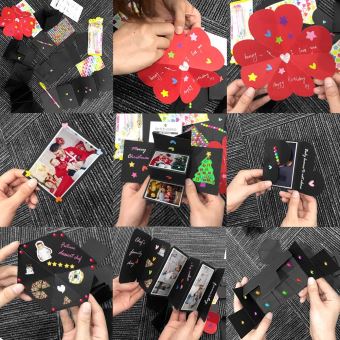 Boite Surprise Bricolage Creatif Pliant Album Photo Boite Cadeau Scrapbook Fait Main Anniversaire Cadeau De Mariage Saint Valentin Cadres Photos Achat Prix Fnac