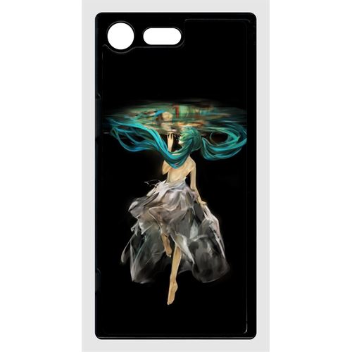 Coque Sony Xperia Xz Premium Manga Fille Cheveux Bleu