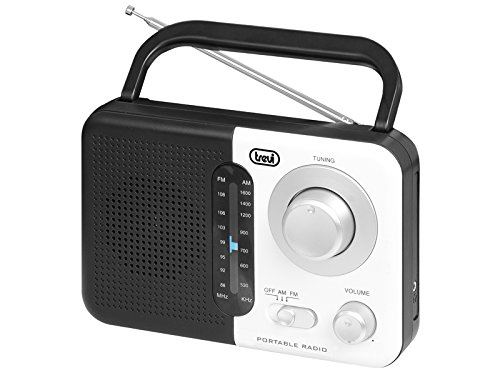 Trevi Ra 768 Portable analogique Noir, Blanc – Radio (C, Portable, analogique, AM, FM, Courant Alternatif, Batterie, UM2)