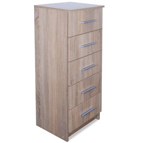 vidaXL Commode haute Aggloméré 41 x 35 x 108 cm Chêne