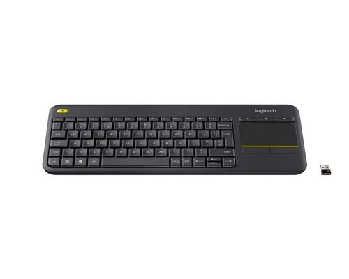 Clavier tactile sans fil Logitech K400 Plus - Clavier - sans fil - 2.4 GHz - Italien - noir