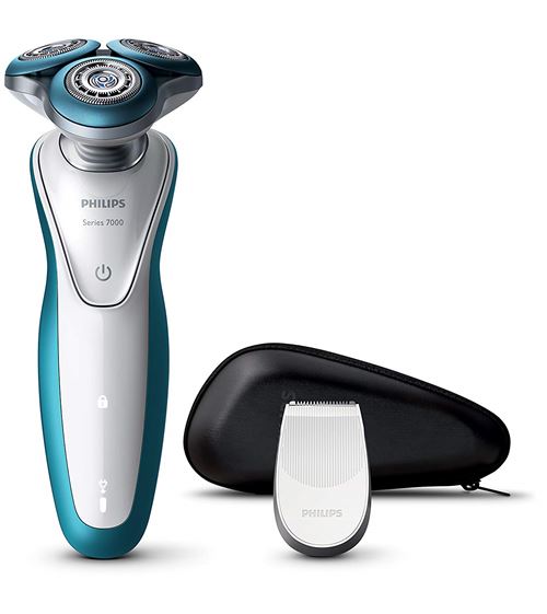 Philips S7370/41 Séries 7000 – Rasoir électrique Aquatec Wet & Dry avec lames GentlePrecision, tête DynamicFlex 5 directions