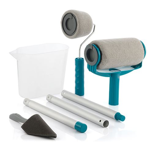SHOP-STORY - Ensemble de rouleaux de peinture anti-goutte rechargeables Roll’n’Paint