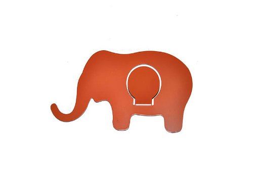 Opportunity 48G10088234 Crochet Elephant Métal avec Revêtement Peint Orange