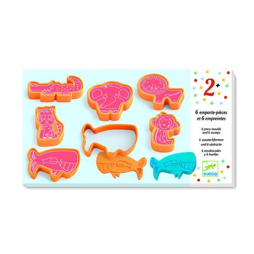 Djeco DJ09024 - Emporte pièces et empreintes Animaux Sauvages