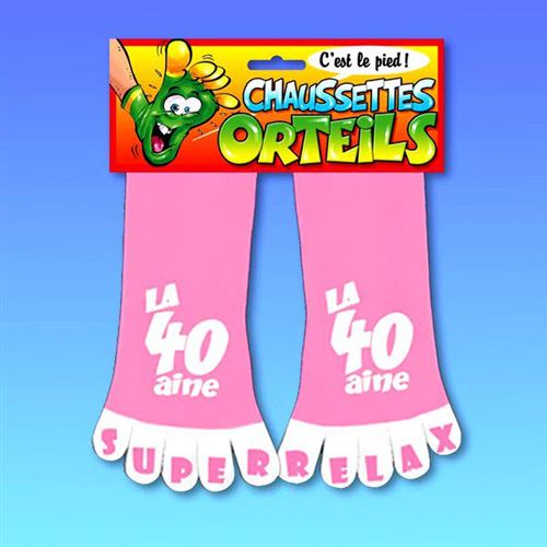chaussettes orteils 40 ans rose