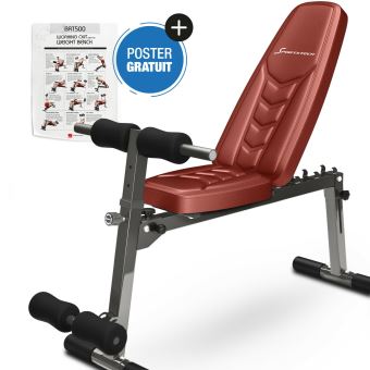Sportstech Banc De Musculation Brt500 Appareil Multifonction Pliable Inclinable Muscu Entrainement Reglable Poignees Push Up Fitness Muscles Abdominaux Jambes Musculation Achat Prix Fnac