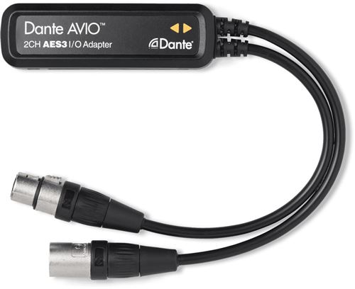 Dante Avio AES3 IO 2x2 adaptateur Dante - AES3/EBU