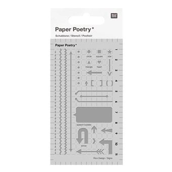 Pochoir à bullet journal flèches et formes 12 x 7 cm - 1