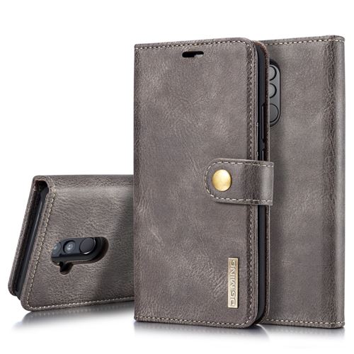 Etui en PU détachable fendu rigide gris pour votre Huawei Mate 20 Lite/Maimang 7
