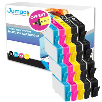 4 Cartouches D'encre Noire Compatibles HP Photosmart - Go Inks H-364, 24ml