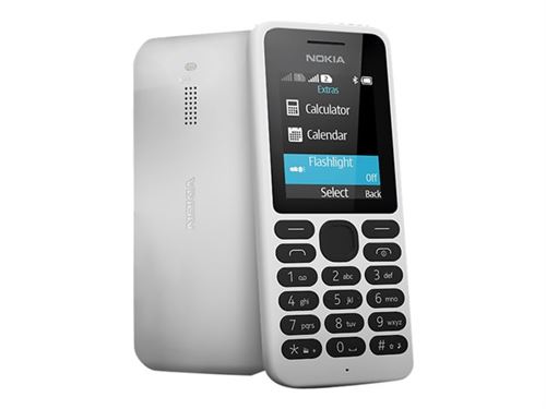 Nokia 130 Dual Sim - Téléphone mobile - double SIM - microSD slot - 160 x 128 pixels (114 ppi) - RAM 4 Mo - blanc