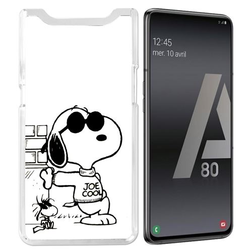Coque pour Samsung Galaxy A80 / A90 -  Snoopy Noir Blanc