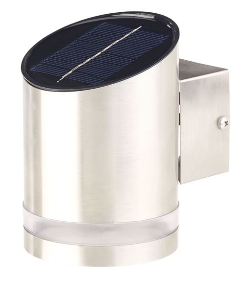 Applique solaire à LED 20 lm en acier inoxydable