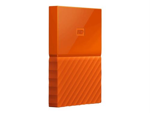 WD My Passport WDBYFT0040BOR - Vaste schijf - gecodeerd - 4 TB - extern (draagbaar) - USB 3.0 - 256-bits AES - oranje