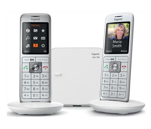 Téléphone sans fil duo dect blanc avec répondeur Gigaset gigacl660aduoblanc